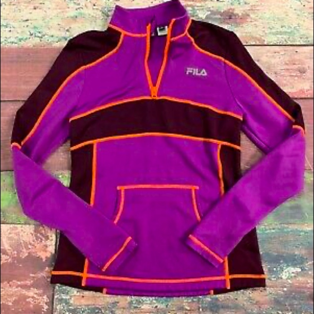 NWOT Fila purple pull over jacket